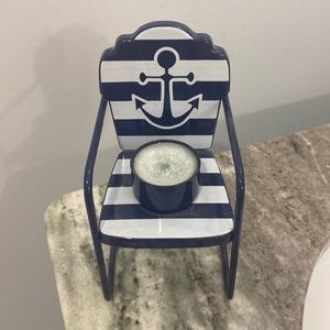 Yankee Candle Beach Chair Tea Light Holder w/ Tea Light Candle Set